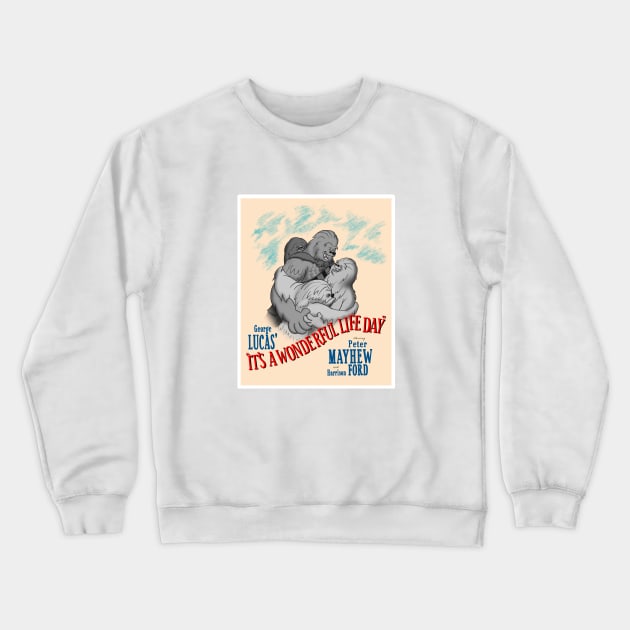 It's a Wonderful Life Day (Black and White) Crewneck Sweatshirt by TechnoRetroDads